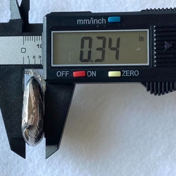 VTG Sterling Silver 925 1.5" Etched Filigree Puffy Heart Pendant Necklace 24” - Picture 15 of 16